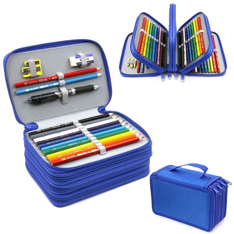 72 Slots Pencil Organizer Portable Watercolor Pencil Wrap Case Eeekit