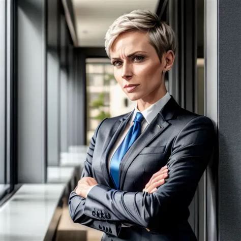 Dopamine Girl Solo Office Luxury Business Attire Angry Staring
