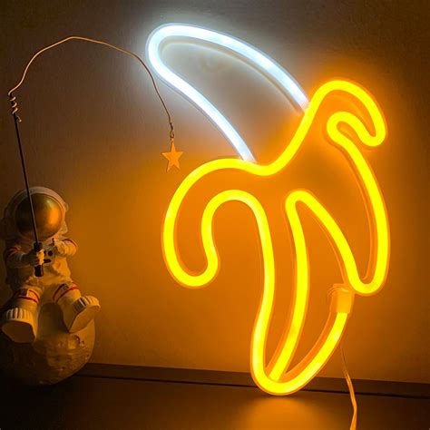 Enuoli Banana Neon Signs Led Neon Lights Art Lights Wall Decorative