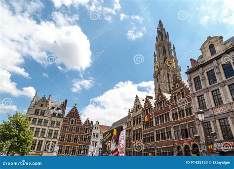 City Hall And Old Town In Antwerp Editorial Stock Photo Image Of