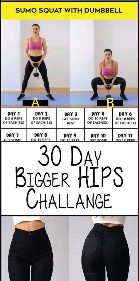 30 Day Bigger Hips Challenge Wider And Curvier Hip Workout Small