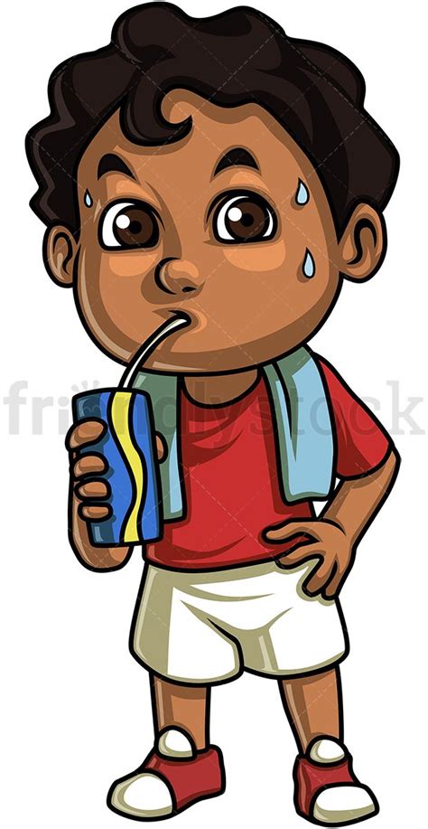 Find the perfect little boy black hair mixed race stock illustrations from getty images. Black Little Boy Drinking Water Cartoon Clipart Vector ...