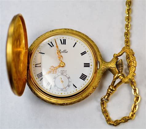 900 Retail Rollie Swiss Made Genuine Brass Vintage Pocket Watch W