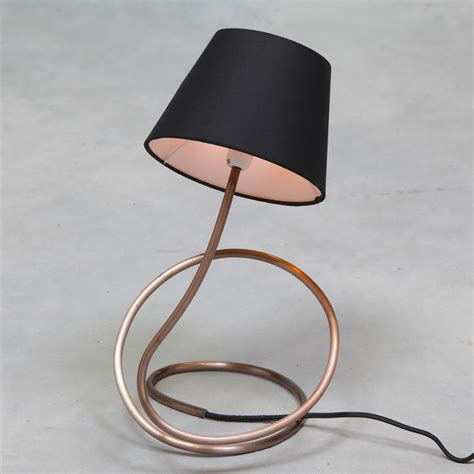 Vintage Copper Twist Table Lamp