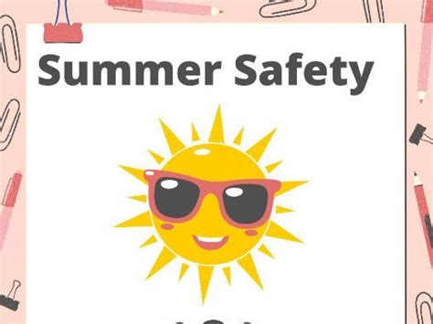 Summer Safety Pshe Teaching Resources
