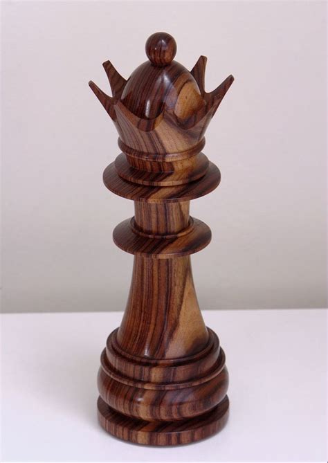 Queen Chess Piece Wood Sculpture Woodsculpting Woodworking