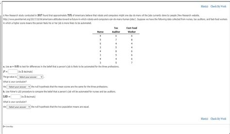 Solved Hints Check My Work A Pew Research Study Conducted