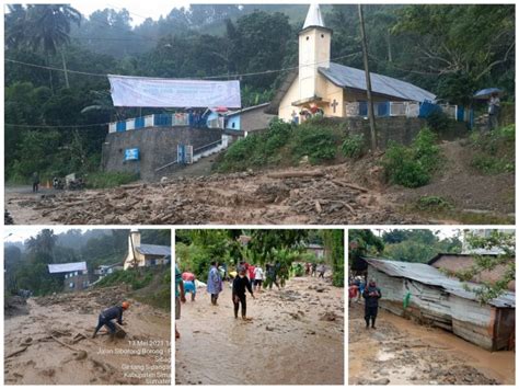 Sungai Batu Gaga Meluap Puluhan Rumah Di Parapat Terendam Banjir