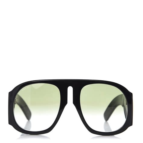 gucci oversized aviator sunglasses gg0152s black 335821
