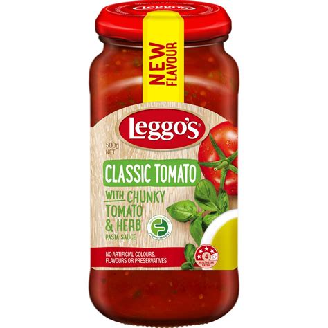 Calories In Leggos Classic Tomato Pasta Sauce With Chunky Tomato And Herb