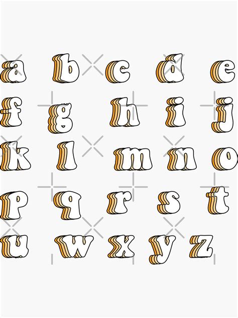 Aesthetic Alphabet Sticker For Sale By Lilahhhhhh Redbubble