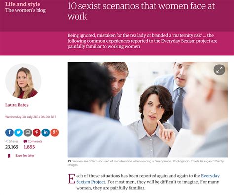 Guardian 10 Sexist Scenarios That Women Face At Work Equalities Eecs