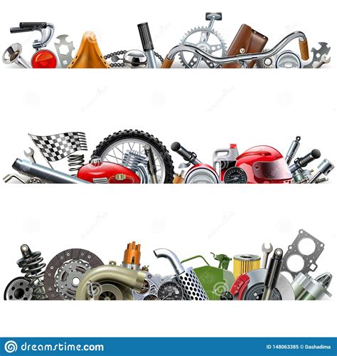 Vector Spare Parts Borders Stock Vector Illustration Of Shock 148063385