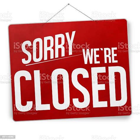 Sorry We Are Closed Red Sign Stock Illustration Download Image Now