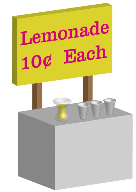 lemonade stand free stock clipart