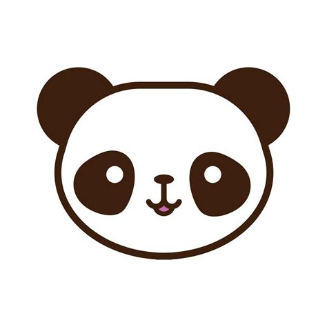 Cute Little Bear Panda Kawaii Animal Line And Fill Style 2604684 Vector