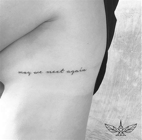 John murphy | the 100 text post. may we meet again tattoo - #meet #tattoo | Cursive tattoos, Tattoos, Dainty tattoos