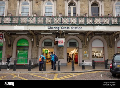 The Entrance Of Charing Cross Station On The Strand In The City Of