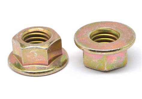 12 13 Coarse Thread Grade 8 Hex Flange Nut Alloy Steel Yellow Zinc