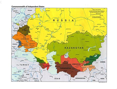 Russia and the Former Soviet Republics Maps Perry Castañeda Map