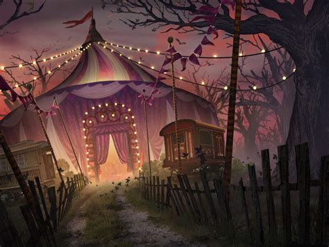 Haunted Circus Creepy Circus Creepy Carnival Anime Halloween Circus