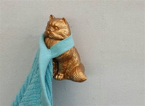 Single Cat Wall Hook Decorative Coat Hook Etsy