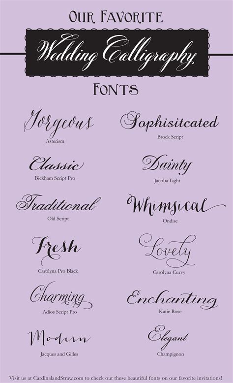 Our Favorite Wedding Calligraphy Fonts We Thought Itd Be Fun To Show