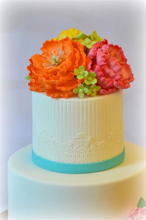 Peony Wedding Cake CakeCentral Com