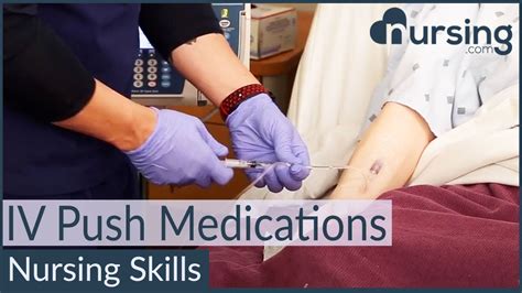 Iv Push Medication Technique Nursing Skills Youtube