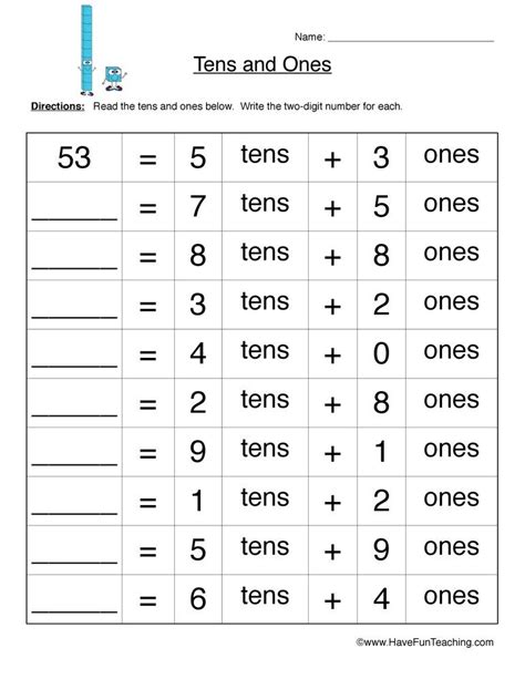Tens And Ones Worksheets Place Value Worksheets Kindergarten Math