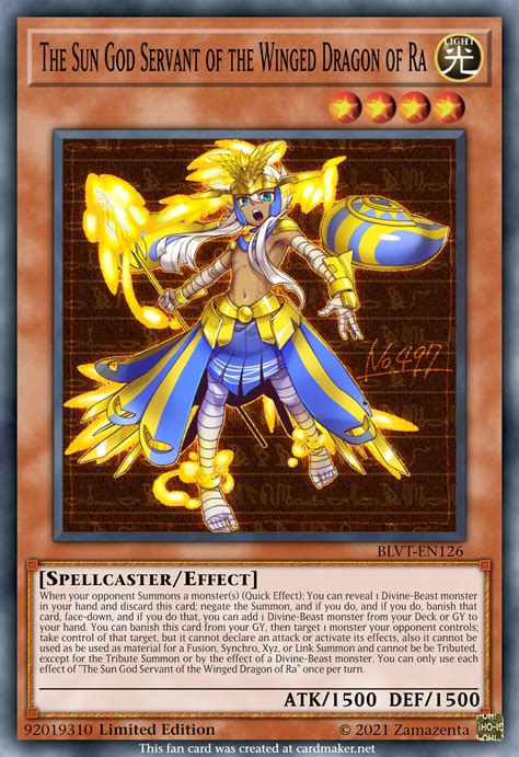 Egyptian God Support Casual Cards Yugioh Card Maker Forum