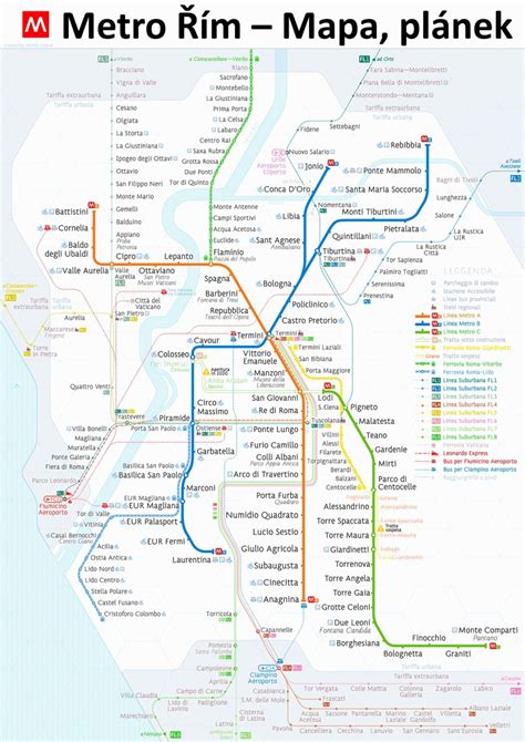 Metro Řím Mapa Mhd Ceny Jízdenek Trasy Doprava