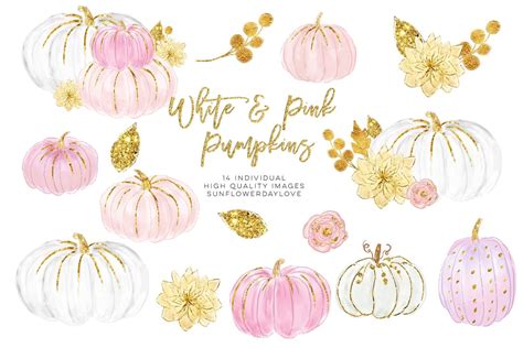 White and Pink Pumpkins Watercolor Pastel Pumpkins Pastel | Etsy | Pink pumpkins, Clip art, Book ...