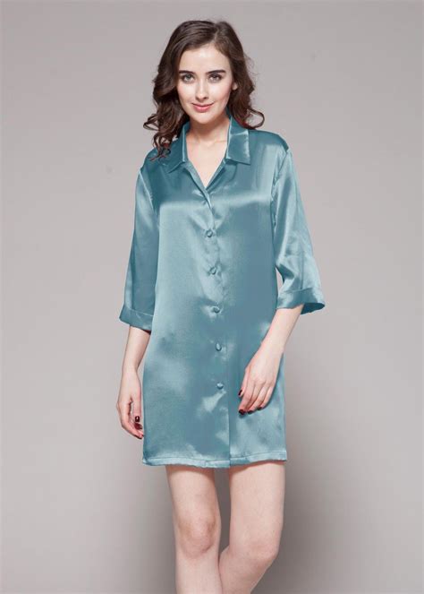 22 Momme Classic Silk Nightshirt Silk Nightwear Silk Night Shirt