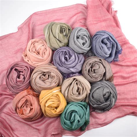 Wholesale 2020 New Arrival Pure Ladies Sex Arab Scarves High Quality Plain Stole Shawl Women