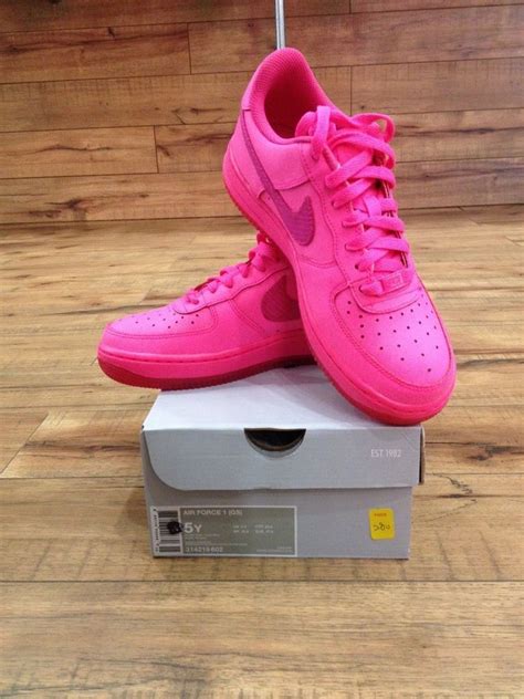 New Nike Air Force 1 Low Gs Sz 314219 602 Hyper Pinkvivid Pink 5y 55y 6y