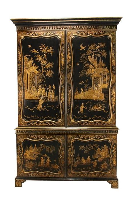 Chinoiserie Decorated Linen Press Chinoiserie Furniture Oriental