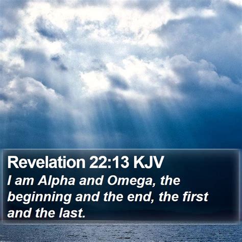 Revelation 2213 Kjv I Am Alpha And Omega The Beginning