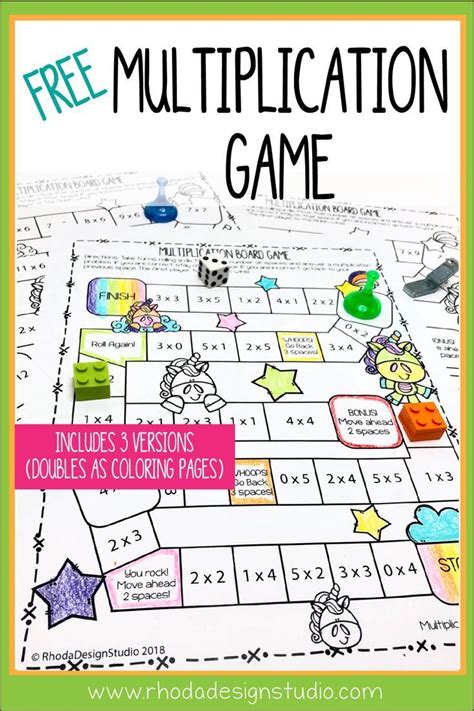 Easy To Use Free Multiplication Game Printables Math Multiplication