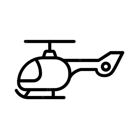 Icono De Línea De Helicóptero Vector Png Ambulancia Helicóptero