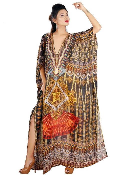 Heavily Emblleshed Maxi Beach Caftan Long Dressysilk Kaftan Etsy