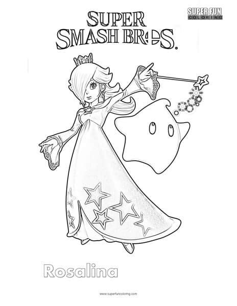 Rosalina Super Smash Brothers Coloring Page Super Fun Coloring Artofit