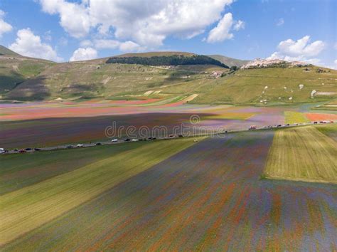 National Park Sibillini Mountains Blooms Of Castelluccio Di Norcia