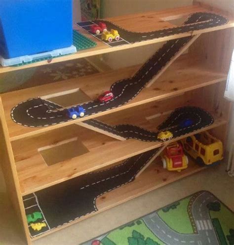 Toy Car Track Shelf Diy Projects For Kids Inspired By Race Car