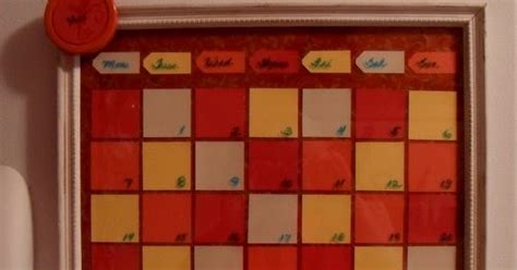 Wonderfully Made Paint Chip Calendar And Memo Board