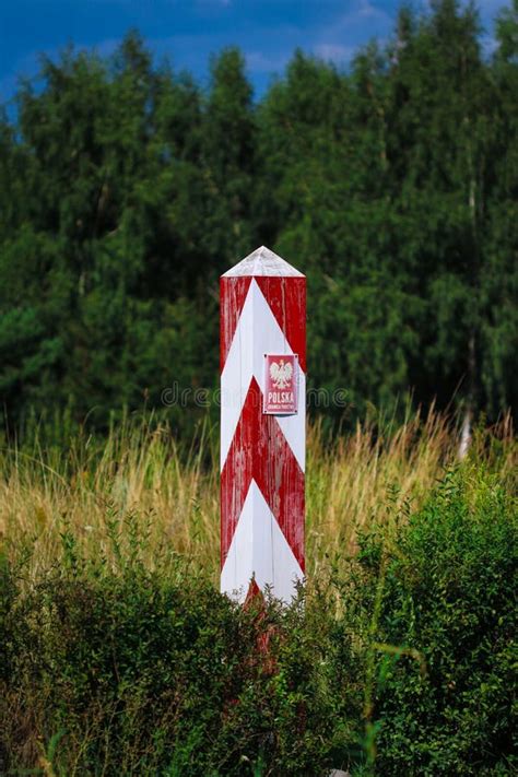 Polish Border Wooden Post Stock Photo Image Of Demarcation 240525770