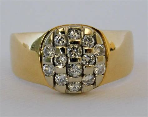 18 Kt Yellow Gold Ring 016 Ct Diamond Catawiki