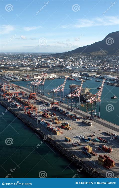 Cape Town Harbour Shipping Terminal Editorial Photography Image Of