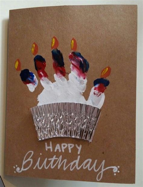 Handprint Birthday Card Crafts By Me Pinterest Birthdays Craft