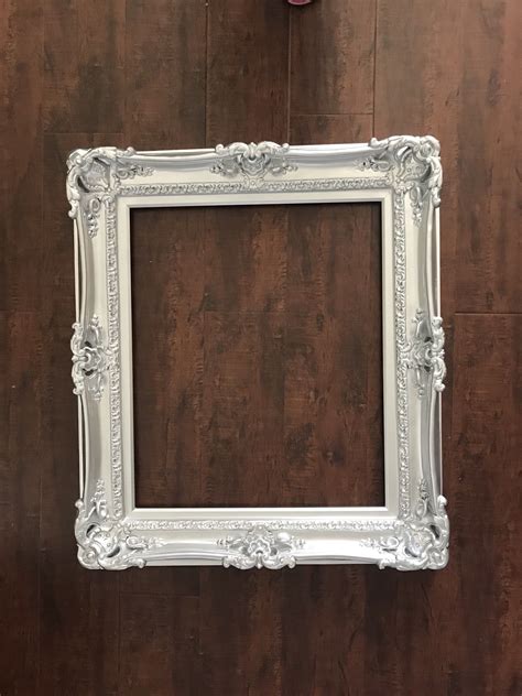 16x20 Wedding Silver Frame Baroque Mirror Shabby Chic Frame For